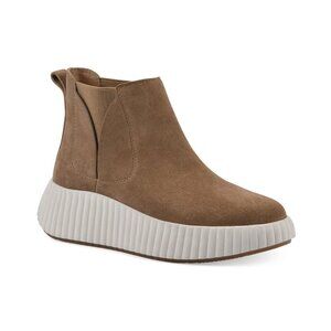 99$ White Mountain Suede Dignify Platform Sneaker Boots Women's Size 8 Tan